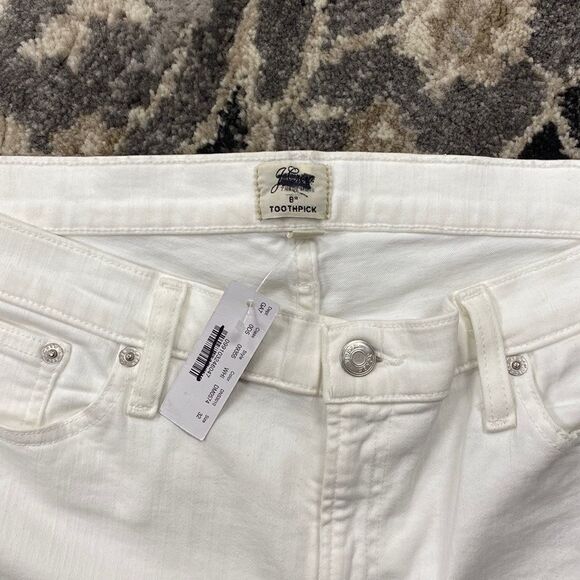 J. Crew 8" toothpick jean in white - Picture 5 of 7